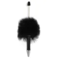 Zwarte pluizige pompon kraalpen, creatieve DIY pluche bal balpen voor dagelijks schrijven. - ZK173-Zwart