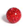 16mm red Shamballa clay rhinestone bead DIY full crystal spacer jewelry accessories - 16mm Solid Color - Bright Red