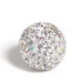 16mm Shamballa crystal rhinestone clay spacer beads DIY jewelry making accessories sparkling ball - 16mm Solid Color - White