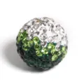 16mm Shamballa Rhinestone Clay Bead Gradient Green DIY Spacer Bead Jewelry Making - 16mm Gradient - Green