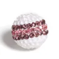 16mm Shamballa clay rhinestone bead, pink crystal spacer ball for DIY jewelry making access. - 16mm Striped - 3