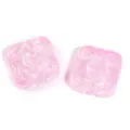 Cuentas de Vidrio Rosa Cuadradas 14mm para DIY Pulsera Collar Accesorios Joyeria - 14 mm (aprox. 100 unidades/paquete) / Rosa Claro Gelatina