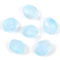 Light blue transparent glass starfish beads, double-sided carved DIY jewelry bracelet spacer. - Jelly Light Blue