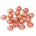Roze hoogglans imitatie parel kralen rechte gat losse kralen voor DIY sieraden maken accessoires - Roségoud