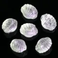 Translucent shell glass beads DIY bracelet spacer charm jewelry accessory components - Silver