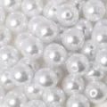 Witte ABS imitatie parels losse kralen met recht gat voor DIY sieraden maken en knutselaccessoires. - Wit
