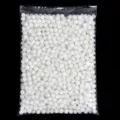 White striped resin beads for DIY bracelets and jewelry making, 1000pcs pack bulk. - White