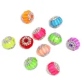 Perline di zucca con strass verticali colorate per la creazione di gioielli fai da te artigianal - Stile Zucca (ZYA028019) / 10 Pezzi/Confezione / colori misti casuali