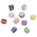 Perles de strass colorées breloques accessoires de bijoux DIY pour porte-clés et stylos - Style Rond Martelé (ZY2127012)