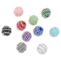Perles de strass nacrées colorées pour stylos porte-clés DIY accessoires de bijoux - Style Rond Martelé (ZY2123012)
