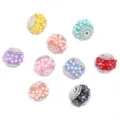 Perles fleurs strass colorées DIY pour fabrication de bijoux, breloques téléphone et loisirs. - Couleurs Mélangées Aléatoires