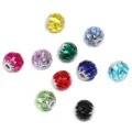 Perles de strass en cristal scintillantes boules facettées colorées pour bijoux DIY - Couleurs Mélangées Aléatoires