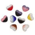 Cuentas de corazón de diamantes de imitación degradados para joyería DIY y cadenas de teléfono. - Colores Mezclados al Azar