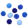 Perles de roses en argile colorée pour accessoires de bijoux DIY et chaînes de téléphone. - 10 Pièces/Paquet / Mélange de couleurs bleu océan