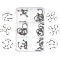Set van donkere metalen lichaamspiercing sieraden met opbergdoos voor dagelijkse mode - Set 6