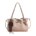 Borsa Tote Donna in Pelle PU Rosa Grande Capacità Borsa a Spalla Casual Elegante Moda - Rosa