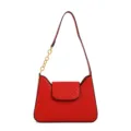 Sac porté épaule rouge tissé avec chaîne élégante et rabat pour mode femme tendance. - Rouge