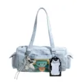 Sac cabas bandoulière itabag anime japonais avec fenêtre transparente motif étoile quotidien. - Avec Pendentif / Bleu