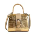 Retro metalen gouden reliëf krokodillenpatroon handtas stijlvolle veelzijdige schoudertas - Goud
