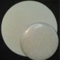 Silver glitter round craft paper close-up detail, sparkling specialty art paper surface. - 75mm Round Diameter (100 Pieces/Pack)