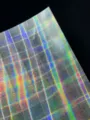 Holographic cardstock paper detail, 128g laser craft special paper for badge backing DIY. - Cross