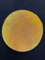 Holographic pearlescent textured paper sheet, custom badge backing art paper, 100g. - Phantom Yellow