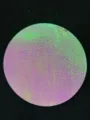 Colorful pearlescent texture art paper for badge backing, 100g round holographic sheet - Phantom Pink