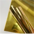 Golden mirror cardstock detail, single-sided reflective metallic paper for DIY crafts. - 120.00g / 787*1092