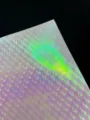 Holographic special paper sheet for custom metal badges, glittering craft paper variant. - Red Phoenix Tail