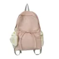 Zaino da studente rosa carino con fiocco e piccola borsa per monete, zaino casual. - Taglia L / Rosa