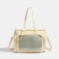 Bolso ita transparente amarillo macaron con estampado de estrellas bolso bandolera - Amarillo