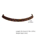 Mujer Moda Estampado Leopardo Terciopelo Gargantilla Collar Corto Cuello Joyas Accesorio - Gargantilla de Terciopelo de Leopardo de 1.0cm de Ancho (NC-2828G-10) / Peso 4g