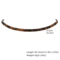 Mujer moda estampado leopardo collar gargantilla corto elegante joyería accesorios - Gargantilla de Terciopelo de Leopardo de 0.5cm de Ancho (NC-2823G) / Peso 4g