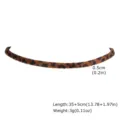 Gargantilla de piel sintética con estampado de leopardo, 35+5cm ajustable, ancho de 0.5cm. - Gargantilla de Leopardo Minimalista de 0.5cm de Ancho (NC-2828G-5)