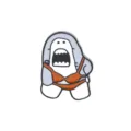 Cute cartoon bikini shark metal enamel brooch pin badge for denim jacket bags accessories - Orange Bikini Style (C1644-2)
