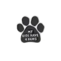 Cute black and silver dog paw enamel pin brooch, funny pet lover gift accessories. - C1619-5 Paw Brooch (MY KIDS HAVE 4 PAWS)