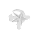 Silberfarbene Sowjetische Hammer und Sichel Stern Metall Brosche Vintage Stil Anstecknadel - Silber