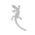 Silver lizard brooch sparkling crystal zircon vintage pin fashion coat animal jewelry accessory - Silver Style (K1013-SI) / Silver