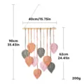 Boho Macrame Leaf Wall Hanging Tapestry Handmade Woven Cotton Wall Decor for Bedroom Home 90x40cm - Style 1