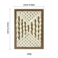 Tenture Murale en Macramé Tissée en Coton avec Cadre en Bois Décoration d'Intérieur - Style 2