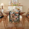 Easter table runner woven jacquard rabbit carrot eggs tassel polyester home dining decor - 35x140cm / Carrot & Rabbit with Green Tassels (Non-Machine Washable)