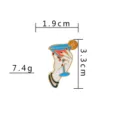 Broche de metal elegante con esmalte de vaso de cóctel creativo estilo veraniego. - Estilo Copa de Cóctel
