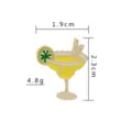 Broche esmaltado de vaso de cóctel de verano lindo limón insignia de moda accesorio - Estilo Jugo de Limón