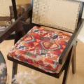 Square ethnic geometric pattern seat cushion thick home office chair pad stylish variant - Light Geometric