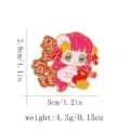 2026 Jaar van het Paard geëmailleerde speld schattig pony cartoon anime rugzak cadeau - Rijkdom Komt (C3469-2)
