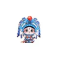 Broche en émail de chat d'opéra de Pékin chinois mignon badge en métal souvenir de sac à dos - C3480-2