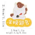 Cute exam success enamel pin brooch with pony design, metal cartoon lapel pin for graduates. - Academic Success Style (C3476-3)