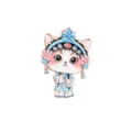 Broche en alliage chat opéra chinois mignon badge en métal opéra de Pékin épingle émaillée - C3480-3