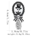 Halloween sombre punk broche crâne badge gothique effrayant accessoire de mode pour cadeau. - C3472-3