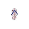 British flag flip flop enamel brooch metal shoe charm cute fashion accessories style - Slipper